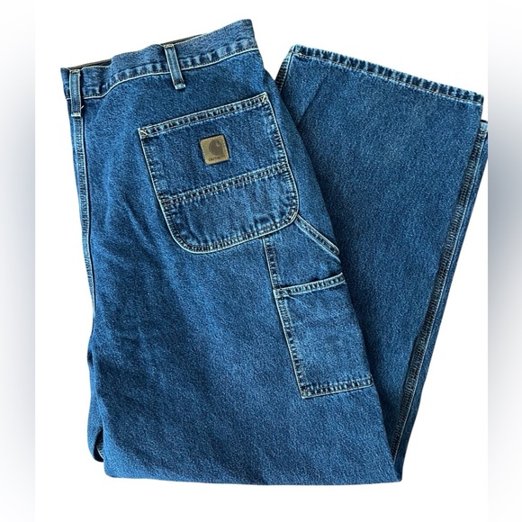 Carhartt Men's Carpenter Blue Jeans 44x32 - Picture 1 of 5